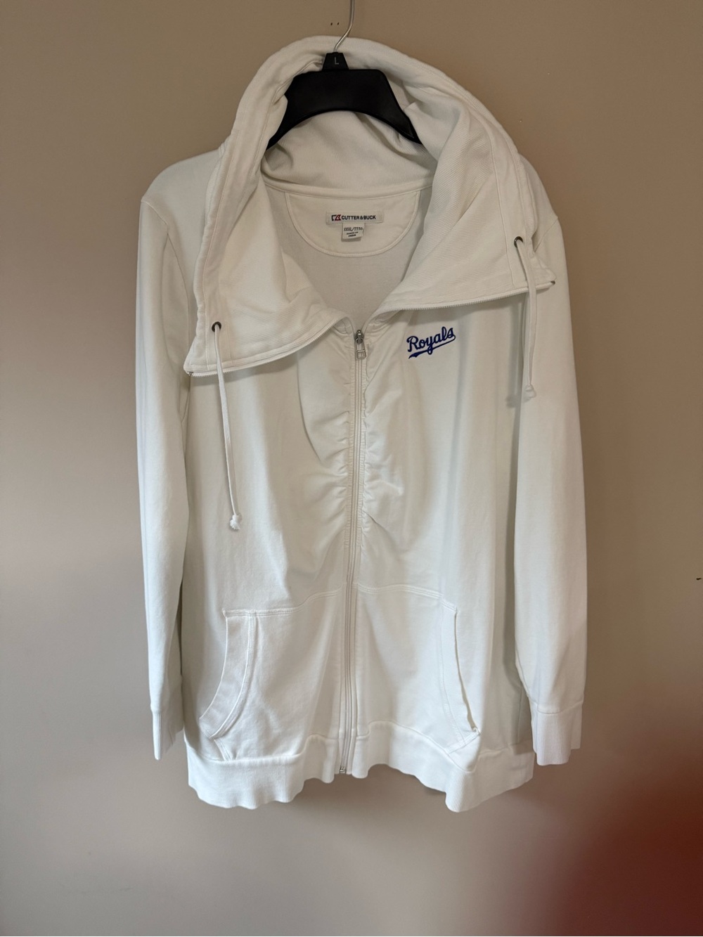 Cutter & Buck White Royals Zip-Up Hoodie Jacket